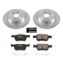 PowerStop K6817 Z23 Daily Driver Carbon-Fiber Ceramic Brake Pad and Drilled & Slotted Rotor Kit