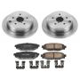 PowerStop KOE6977 OE Stock Replacement Low-Dust Ceramic Brake Pad and Rotor Kit