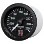 AutoMeter ST3308 Stack 52mm 100-260 Deg F 1/8in NPTF Male Pro Stepper Motor Water Temp Gauge - Black