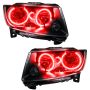 ORACLE Lighting 7070-003 Oracle 11-13 Jeep Grand Cherokee Pre-Assembled Halo Headlights (Non HID) Chrome - Red