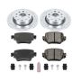 PowerStop K7053 Z23 Daily Driver Carbon-Fiber Ceramic Brake Pad and Drilled & Slotted Rotor Kit