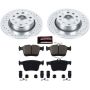 PowerStop K7093 Z23 Daily Driver Carbon-Fiber Ceramic Brake Pad and Drilled & Slotted Rotor Kit