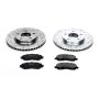 PowerStop K2992 Z23 Daily Driver Carbon-Fiber Ceramic Brake Pad and Drilled & Slotted Rotor Kit
