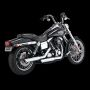 Vance and Hines 16337 Vance & Hines HD Dyna 91-17 3In Twin Slash Slip PCX Slip-On Exhaust