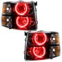 Oracle Lighting 7105-003 SMD Pre-Assembled Headlights, Black, Round Style, Red