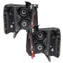 Oracle Lighting 7105-003 SMD Pre-Assembled Headlights, Black, Round Style, Red