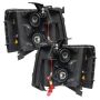 Oracle Lighting 7105-003 SMD Pre-Assembled Headlights, Black, Round Style, Red
