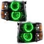 Oracle Lighting 7105-004 SMD Pre-Assembled Headlights, Black, Round Style, Green