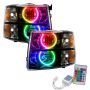 Oracle Lighting 7105-504 SMD Pre-Assembled Headlights, Black Bezel, Round Style, ColorSHIFT(tm) - Simple