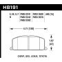 Hawk Performance HB191N.590 HP Plus Disc Brake Pad