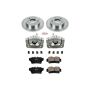 PowerStop KCOE1303 OE Stock Replacement Low-Dust Ceramic Brake Pad, Rotor and Caliper Kit