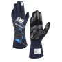 OMP IB0-0777-A01-244-XL Sport Gloves FIA 8856-2018 Navy Blue / Cyan - XL