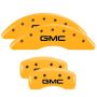 MGP 34001SGMCYL 4 Caliper Covers Engraved Front & Rear GMC Yellow finish black ch