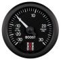 AutoMeter ST3312 Stack 52mm -30INHG to +30 PSI (Incl T-Fitting) Pro Stepper Motor Boost Press Gauge - Black