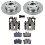 PowerStop KCOE585 OE Stock Replacement Low-Dust Ceramic Brake Pad, Rotor and Caliper Kit