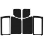Design Engineering 50280 Side Window Kit Jeep Wrangler JL 2019-2025 2 Door Black