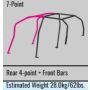 Cusco SFTY21 4/5-Passenger 7-Point BLK DASH-THROUGH Roll Cage Subaru STi GRB 08-14 (S/O/No Cancel)