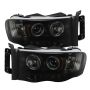 SPYDER 5078384 Projector Headlights - LED Halo - Black Smoke