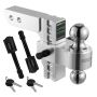 Rhino USA RG-HTDROP2-SVR 6In Heavy Duty Drop Hitch - 2In (Silver)