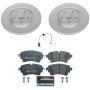 PowerStop ESK8043 Genuine Geomet Coated Rotors, ECE-R90 Brake Pads + Hardware Kit