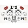 Wilwood 140-13378-DR Dynapro Dust-Boot Front Kit 12.19in Drilled Red 74-80 Pinto/Mustang II Disc Spindle only
