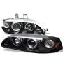 SPYDER 5010841 Projector Headlights - LED Halo - Amber Reflector - Black
