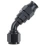 FRAGOLA FRG684508-BL Hose Fitting #8 45 Deg PTFE Black