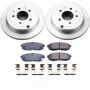 PowerStop CRK4601 Genuine Geomet Coated Rotor and Low-Dust Ceramic Brake Pad Kit
