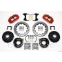 Wilwood 140-9220-DR Narrow Superlite 4R Rear P-Brk Kit 12.88in Drilled Red Small Ford 2.50in Offset