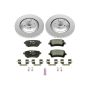 PowerStop ESK4567 Genuine Geomet Coated Rotors, ECE-R90 Brake Pads + Hardware Kit
