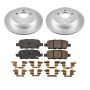 PowerStop CRK9134 Genuine Geomet Coated Rotor and Low-Dust Ceramic Brake Pad Kit