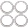 Kentrol 07-10 Jeep Wrangler JK Air Vent Bezels 4 Pieces - Polished Silver