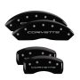 MGP 4 Caliper Covers Engraved Front & Rear C5/Corvette Black finish silver ch