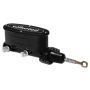 Wilwood 260-14157-BK High Volume Tandem M/C - 15/16in Bore Black-W/Pushrod - Early Mustang