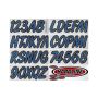 Hardline BLBKG400 Boat Lettering Registration Kit 3 in. - 400 Blue/Black