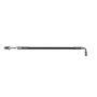 Goodridge HD1090-1CC-BK76 76in Universal Clutch Line w/SS Fittings & Black Hose - 90Deg Banjo w/Straight 7/16 UNF