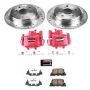 PowerStop KC1084-26 Z26 Street Performance Ceramic Brake Pad, Drilled Slotted Rotor, and Caliper Kit