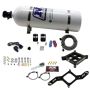 Nitrous Express 63040-15 4150 SINGLE ENTRY BILLET CROSSBAR PLATE SYSTEM, (50-300HP) W/ 15LB BOTTLE