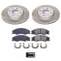 PowerStop SC5903 Semi-Coated Rotor and Low-Dust Ceramic Brake Pad Kit