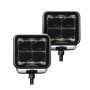 Go Rhino 750200321SCS Xplor Blackout Series Cube LED Spot Light Kit (Surface/Threaded Stud Mnt) 2x2 - Blk (Pair)