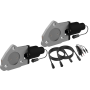 QTP QTEC45 2.25in Bolt-On QTEC Dual Electric Cutout Valves - Pair