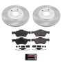 PowerStop SC5571 Semi-Coated Rotor and Low-Dust Ceramic Brake Pad Kit