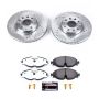 PowerStop K7080-26 Z26 Street Performance Ceramic Brake Pad and Drilled & Slotted Rotor Kit