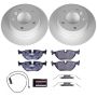 PowerStop ESK633 Genuine Geomet Coated Rotors, ECE-R90 Brake Pads + Hardware Kit