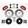 Wilwood 140-9285-DR Narrow Superlite 6R Front Hat Kit 14.00in Drilled Red Mitsubishi EVO VIII
