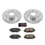 PowerStop K7301 Z23 Daily Driver Carbon-Fiber Ceramic Brake Pad and Drilled & Slotted Rotor Kit