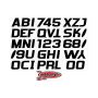 Hardline BLK700EC Boat Lettering Registration Kit 3 in. - 700 Solid Black
