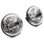 Raxiom J155569 97-18 Jeep Wrangler TJ & JK Axial 7-In LED Headlights w/ DRL- Chrome Housing (Clear Lens)
