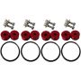 Torque Solution Billet Bumper Quick Release Kit Combo (Red): Universal