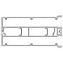 Cometic Gasket C4636 Cometic Ford EAO Cosworth YB .060in AFM Valve Cover Gasket - Late Engines